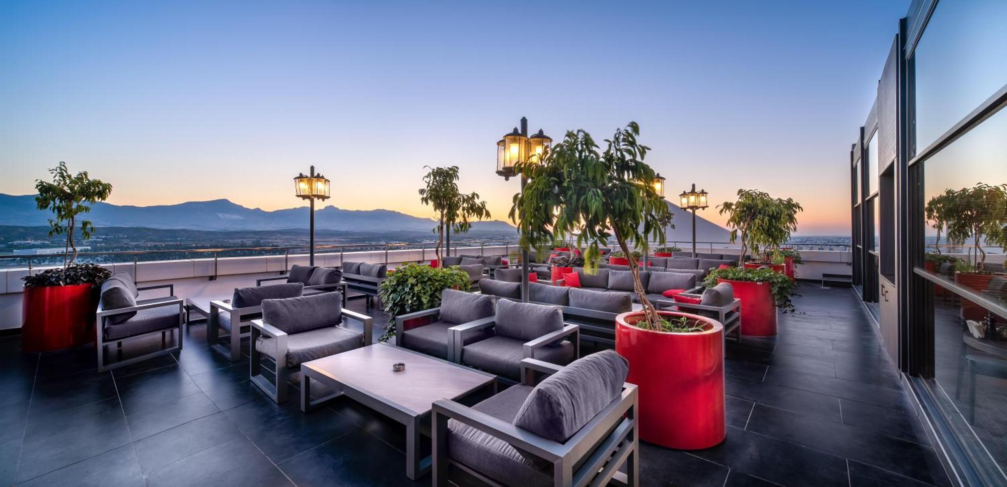 Concorde Tower Hotel & Casino Nicosia Eksteriør billede The rooftop lounge at the hotel